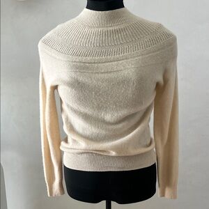 Source Unknown Cream Cowl Neck Sweater